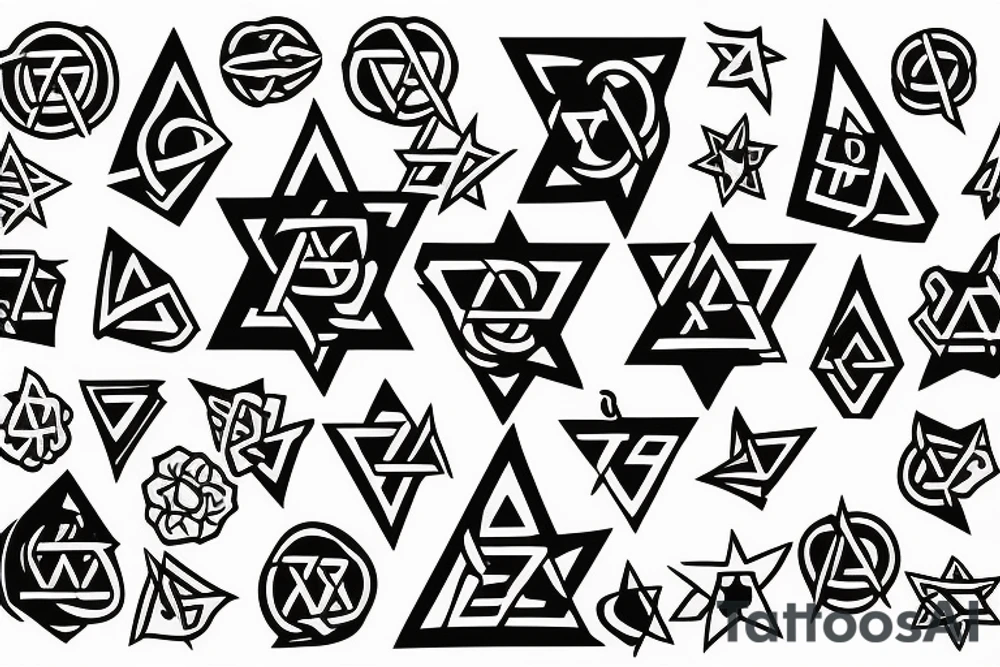 Star of David, hammer tattoo idea