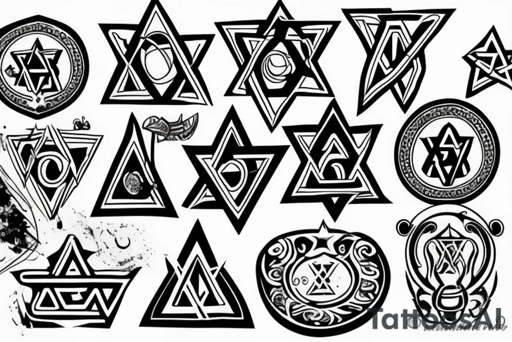 Star of David, hammer tattoo idea