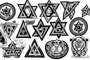 Star of David, hammer tattoo idea