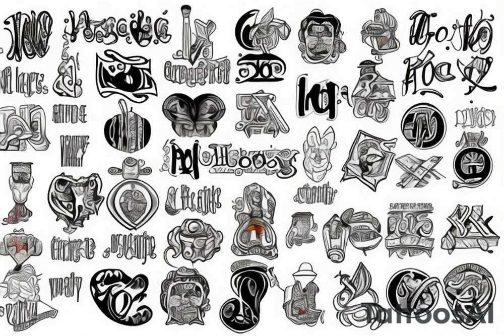 Hebrew in words tattoo idea