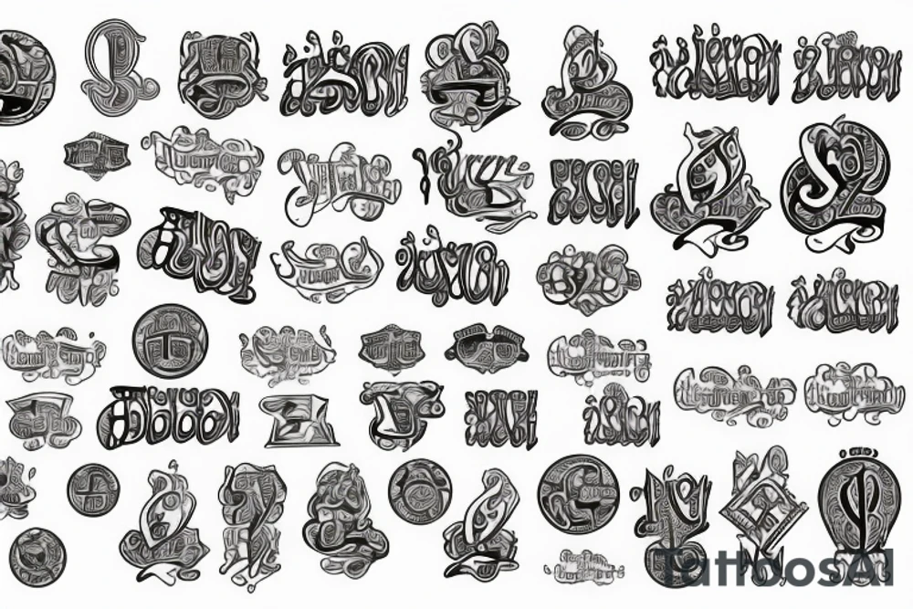 Hebrew in words tattoo idea