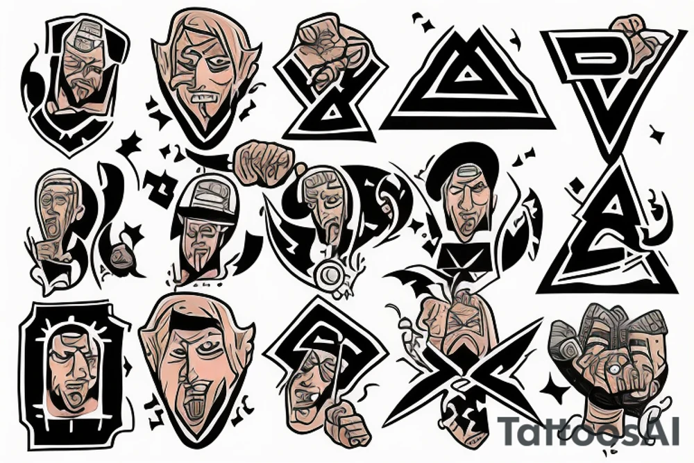 “Hebrew Hammer” in words tattoo idea