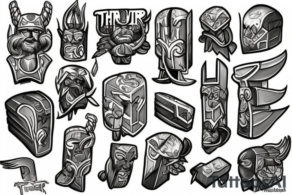 Thor hammer tattoo idea