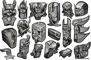 Thor hammer tattoo idea