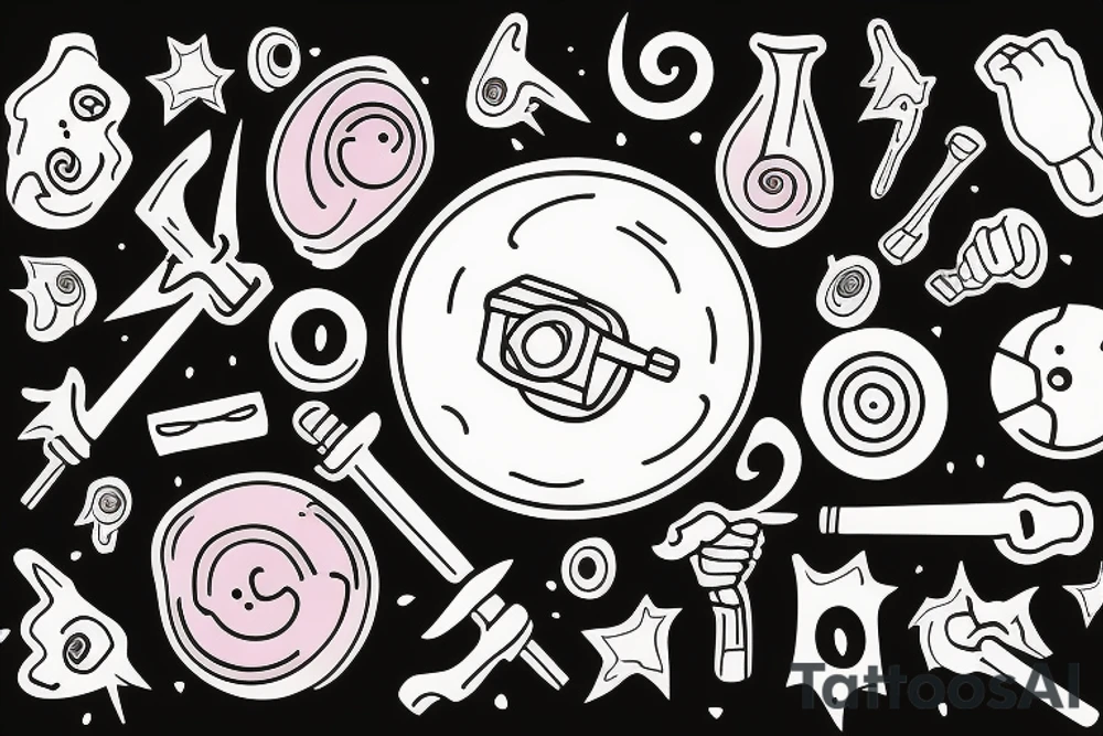 Hammer with a circle around it tattoo idea