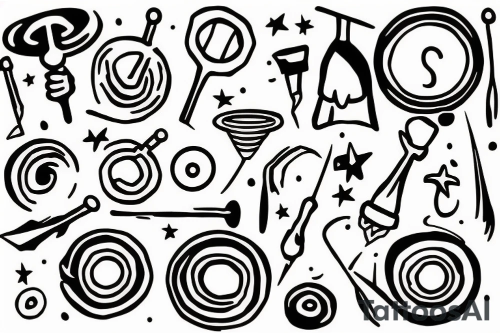 Hammer with a circle around it tattoo idea