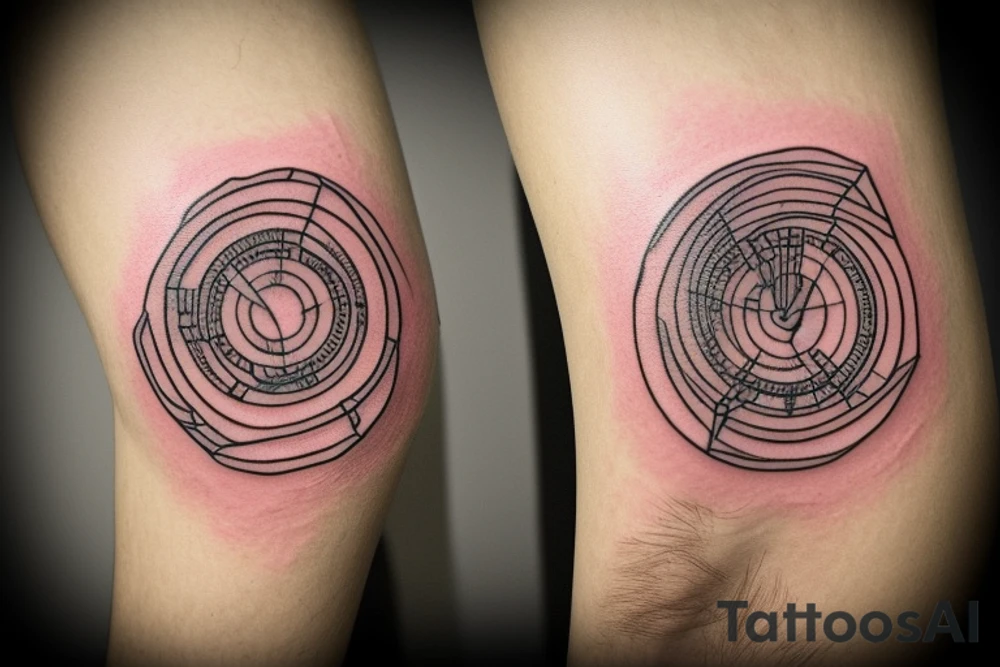 Hammer with a circle around it tattoo idea