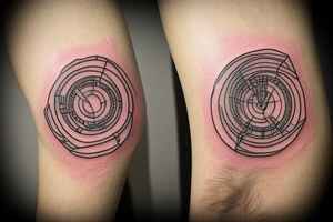 Hammer with a circle around it tattoo idea