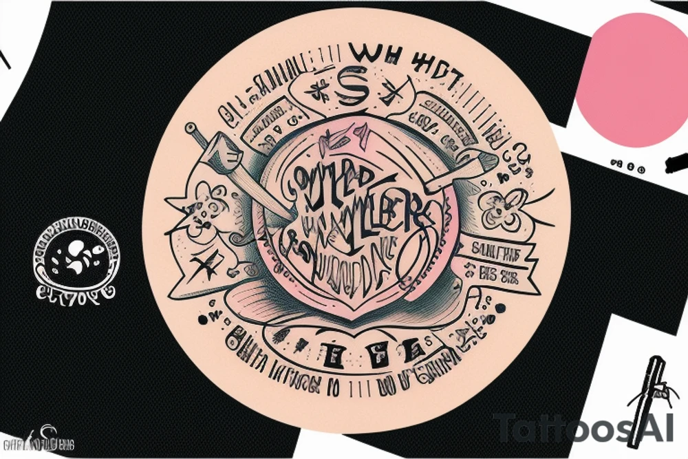 Hammer with a circle around it tattoo idea