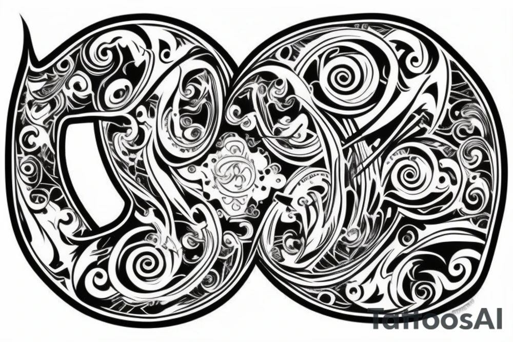 Circular crest on one peck tattoo idea