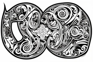 Circular crest on one peck tattoo idea