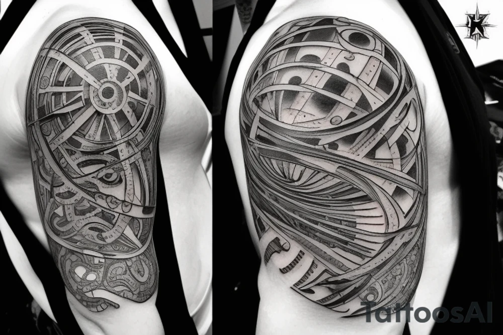 roman numerils in a outer ring tattoo idea
