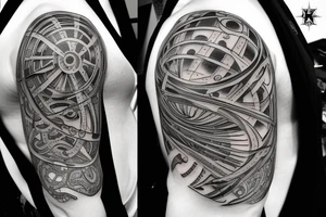 roman numerils in a outer ring tattoo idea