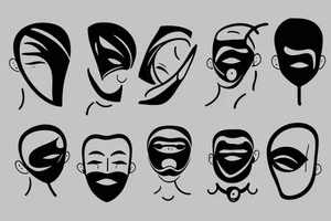 man removing mask tattoo idea