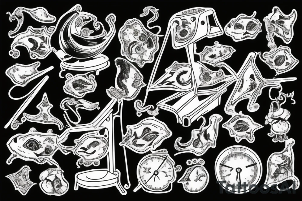 Weighing scales showing the balance between dark side and good side tattoo idea