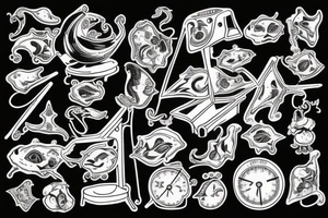 Weighing scales showing the balance between dark side and good side tattoo idea