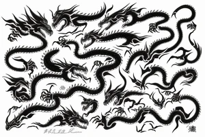 samuri fighting dragon tattoo idea