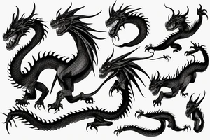 samuri fighting dragon tattoo idea