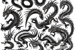 samuri fighting dragon tattoo idea