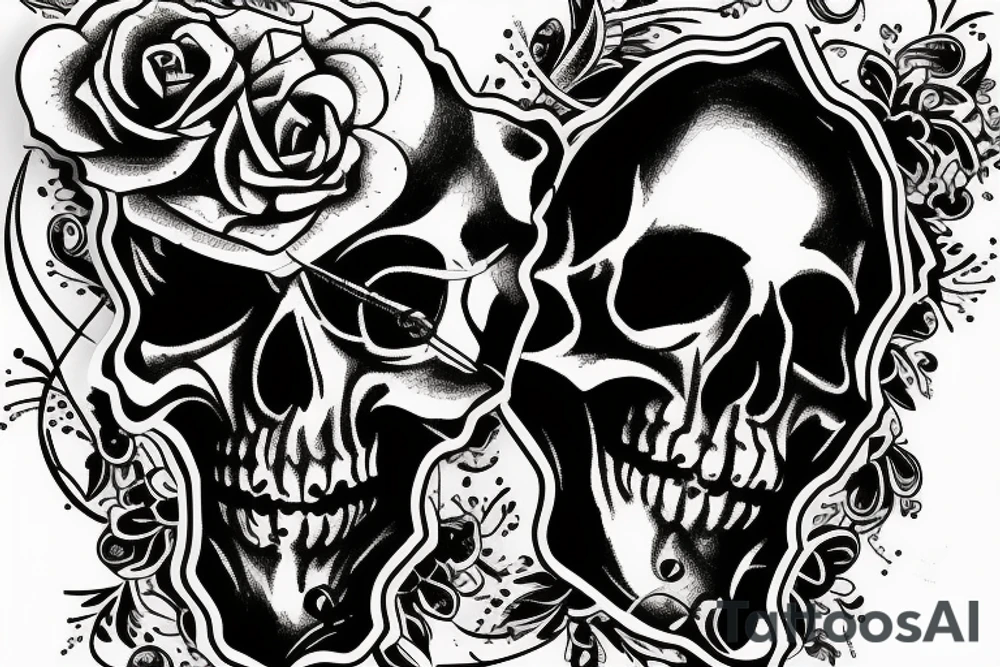 Cowboy Skull, Guitar tattoo idea