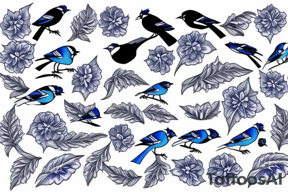 Blue jay tattoo idea