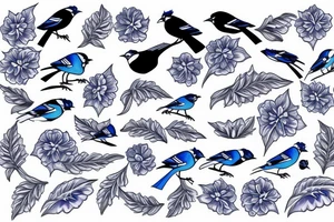 Blue jay tattoo idea
