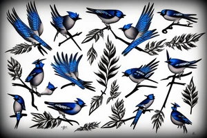 Blue jay tattoo idea