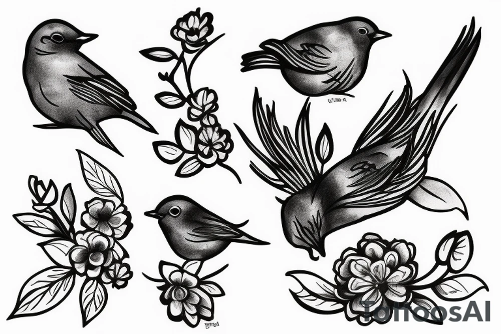 Bluebird with flowers inside the bird tattoo idea Bluebird with flowers inside the bird tattoo idea