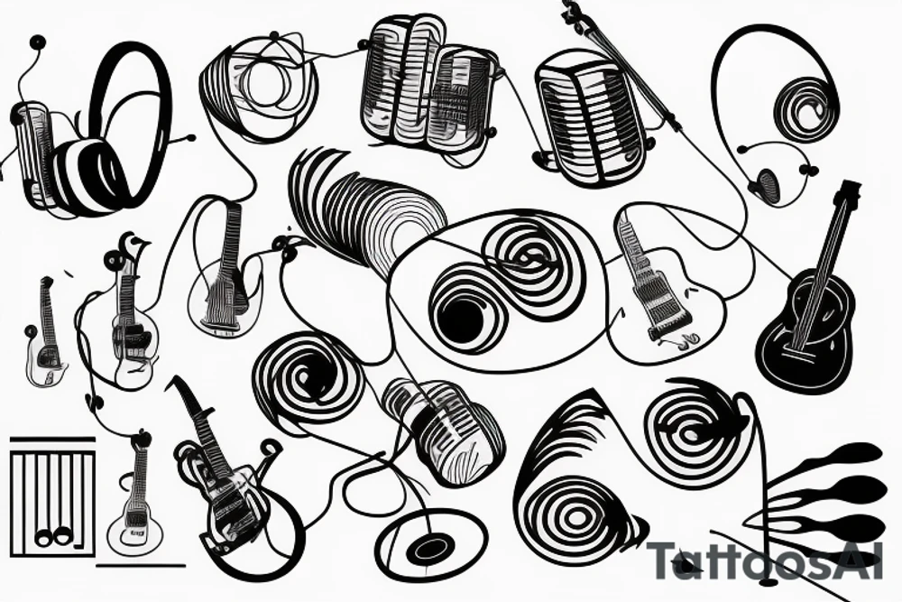 Music visualisation tattoo idea