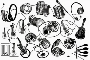 Music visualisation tattoo idea
