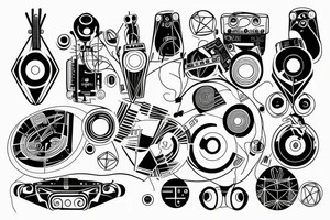 Electronic music visualisation tattoo idea
