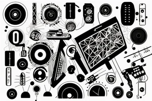 Electronic music visualisation tattoo idea