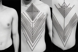 Minimalistic geometrical shapes tattoo idea