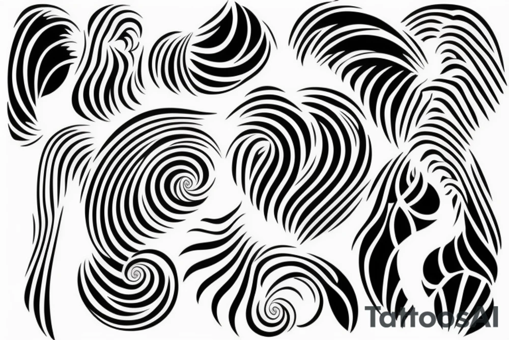 Minimalistic wave tattoo idea