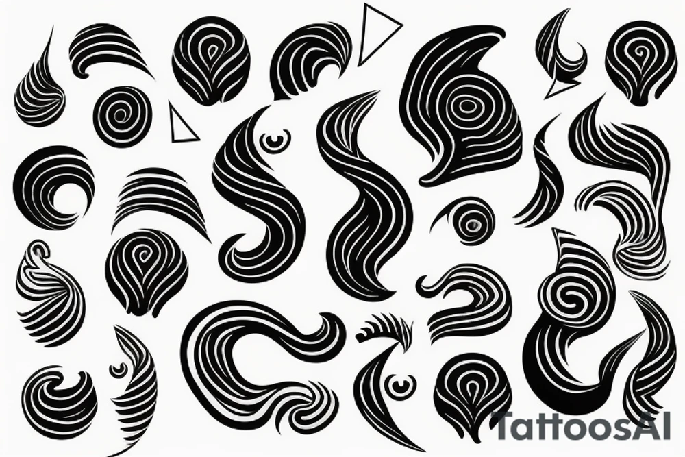Minimalistic wave tattoo idea