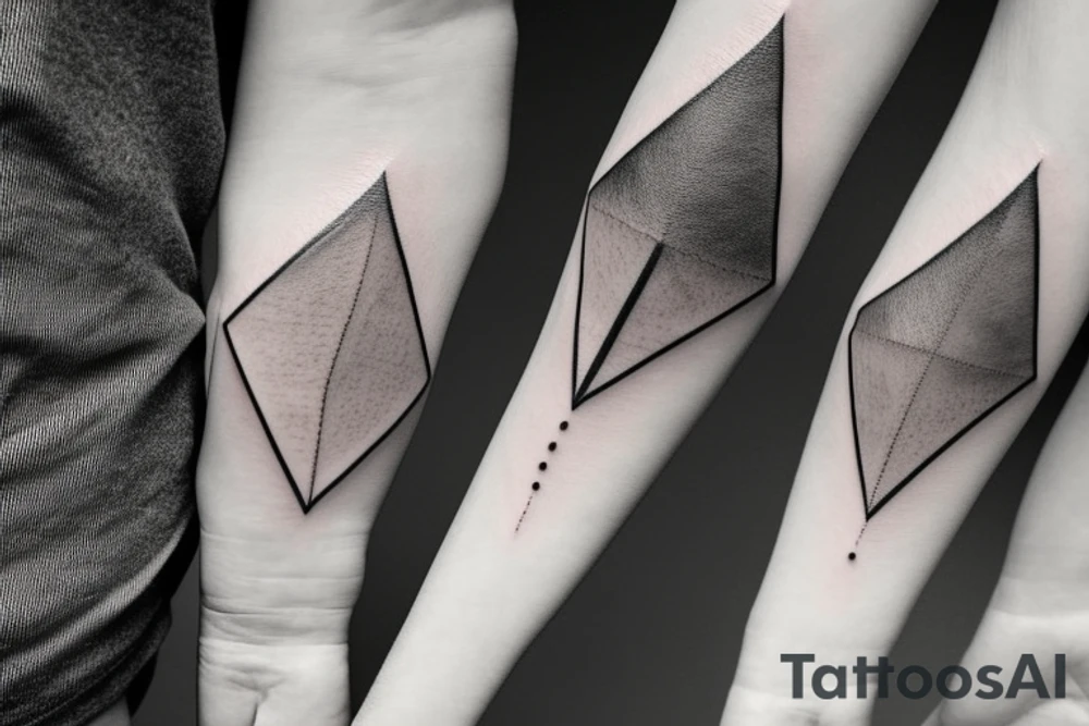 Minimalistic geometric shape tattoo idea