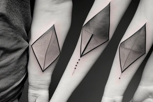 Minimalistic geometric shape tattoo idea