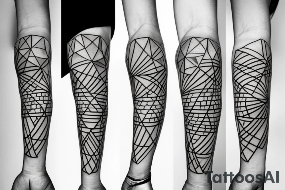 Minimalistic geometric shape tattoo idea