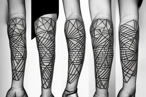 Minimalistic geometric shape tattoo idea