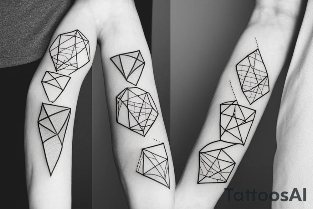 Minimalistic geometric shape tattoo idea