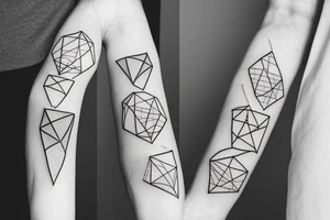 Minimalistic geometric shape tattoo idea