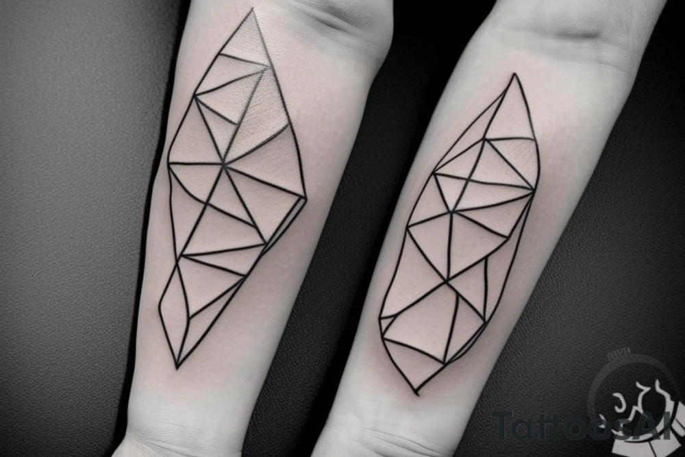 Minimalistic geometric shape tattoo idea