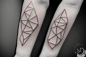 Minimalistic geometric shape tattoo idea