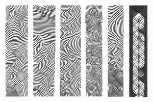 Minimalistic network of nerve cells and music waves tattoo idea
