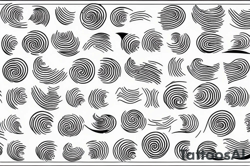 Minimalistic music waves tattoo idea