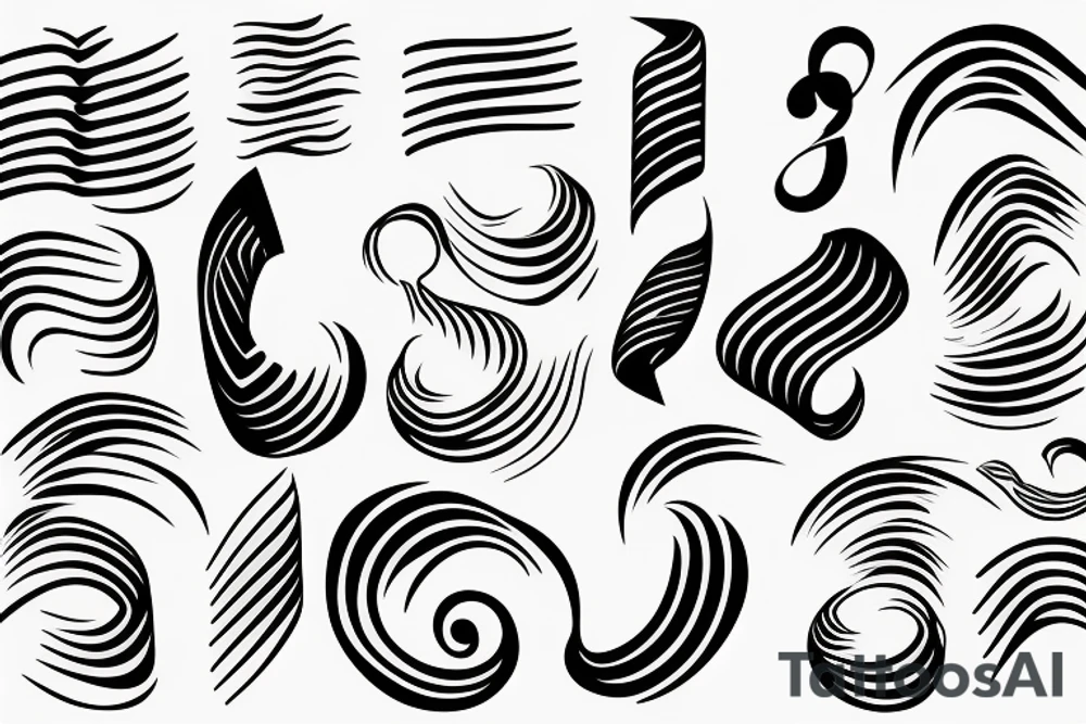Minimalistic music waves tattoo idea