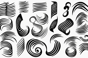 Minimalistic music waves tattoo idea