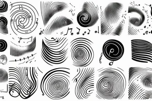 Minimalistic music oscillations tattoo idea