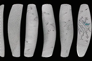 Minimalistic oscillation waves with a brain network in the middle tattoo idea