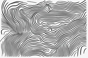 Minimalistic oscillation waves with a brain network in the middle tattoo idea